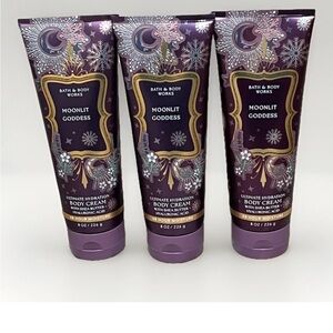Bath & Body Works Moonlit Goddess Body Cream Lotion 8 Oz, Set of 3